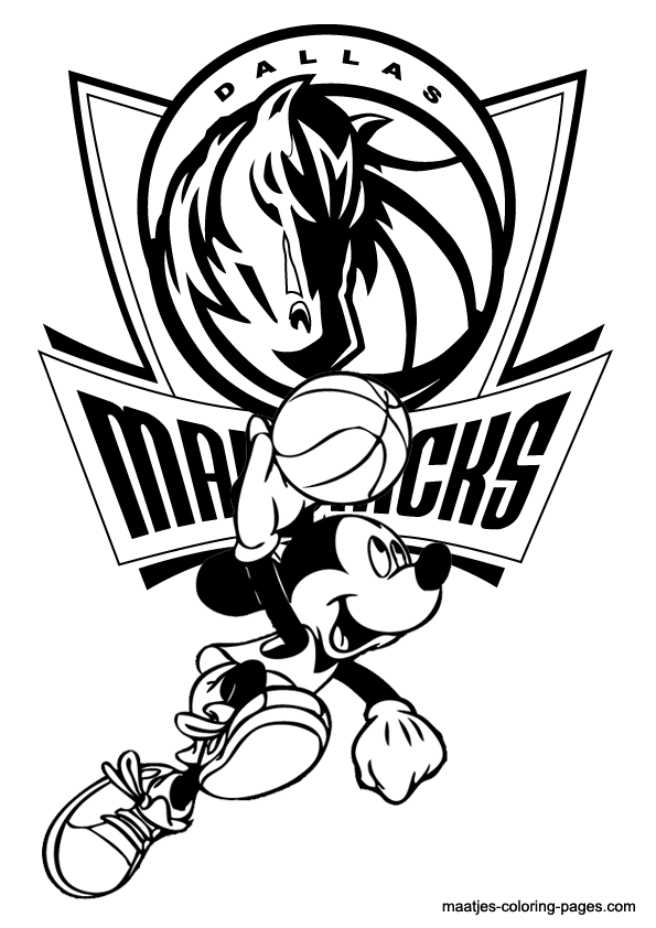 Dallas Mavericks NBA coloring pages