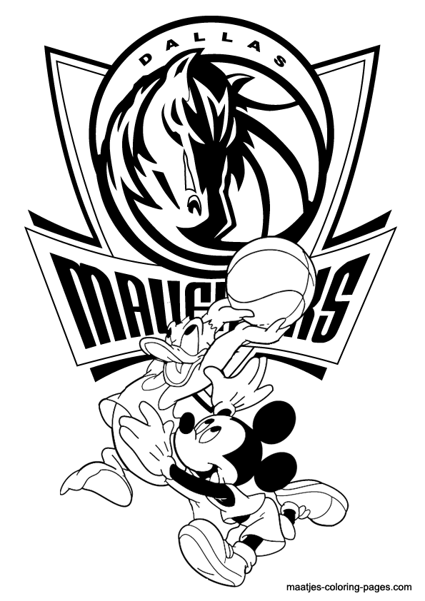 Dallas Mavericks NBA coloring pages