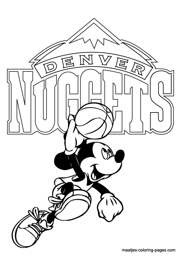 Denver Nuggets NBA coloring pages