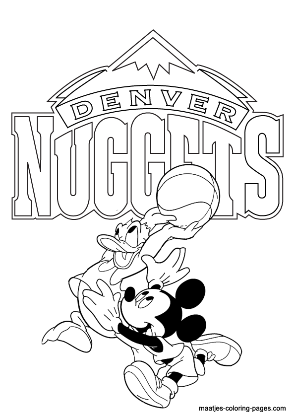 Denver Nuggets NBA coloring pages