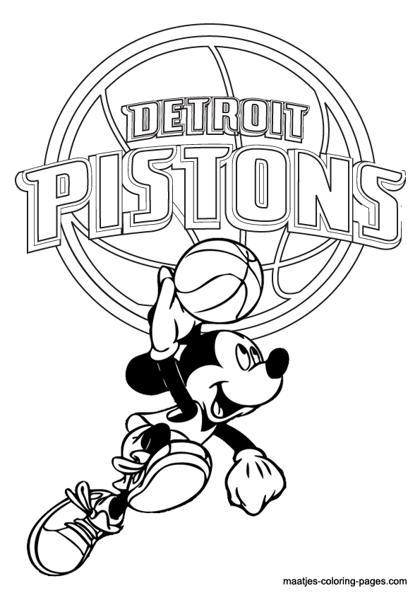 Detroit Pistons NBA coloring pages