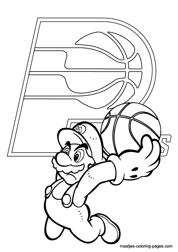 pacers basketball coloring pages - photo #9