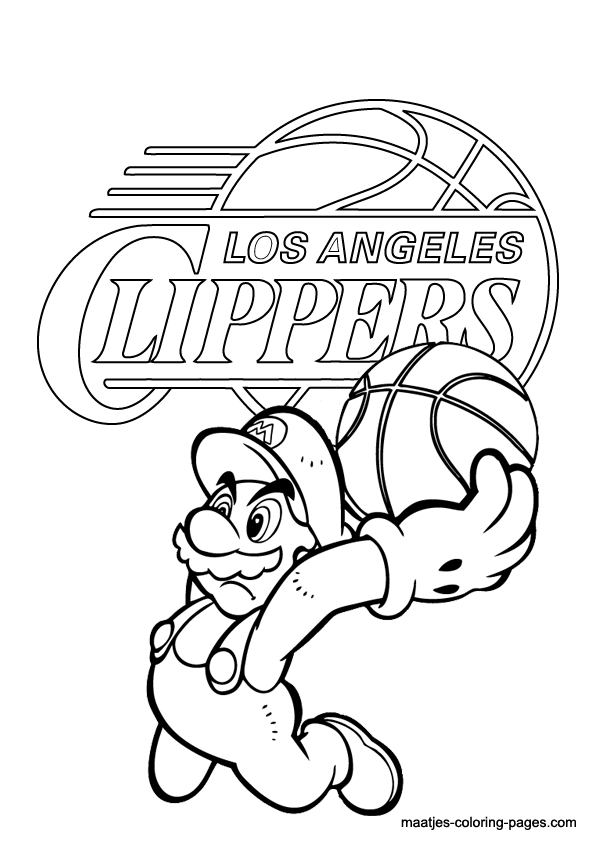 la clippers coloring pages - photo #3