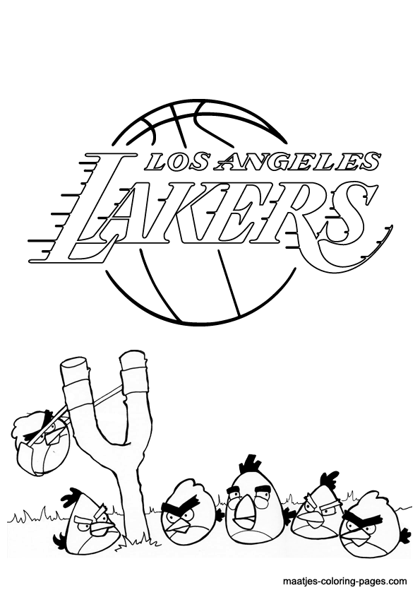 Los Angeles Lakers NBA coloring pages