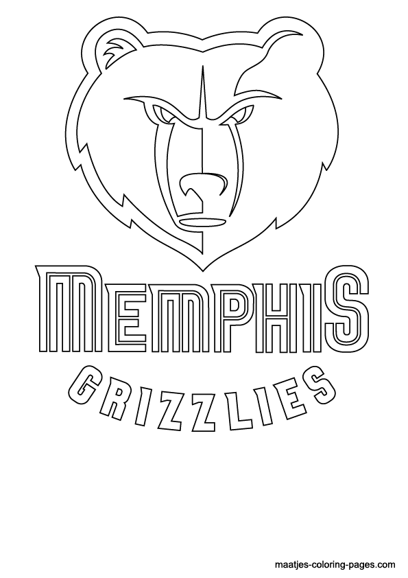 Memphis Grizzlies NBA coloring pages