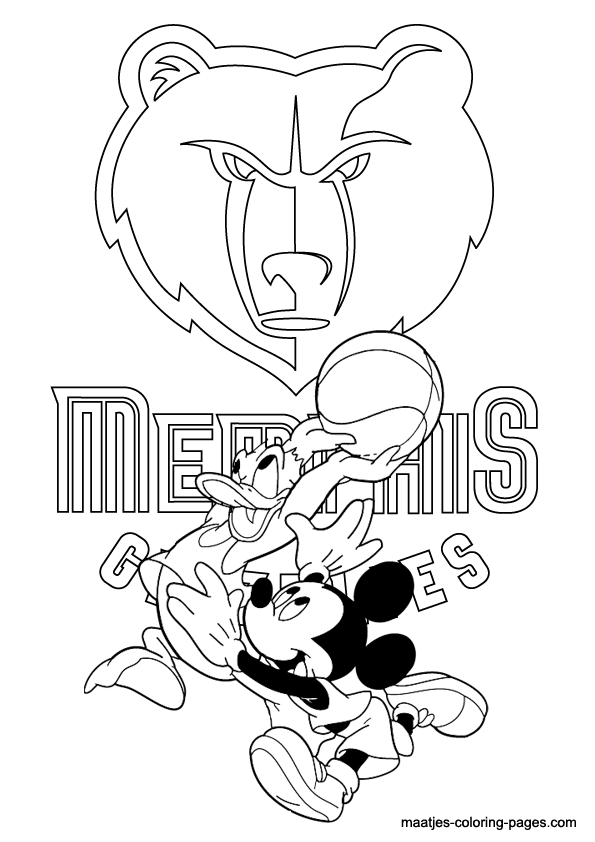 Memphis Grizzlies NBA coloring pages