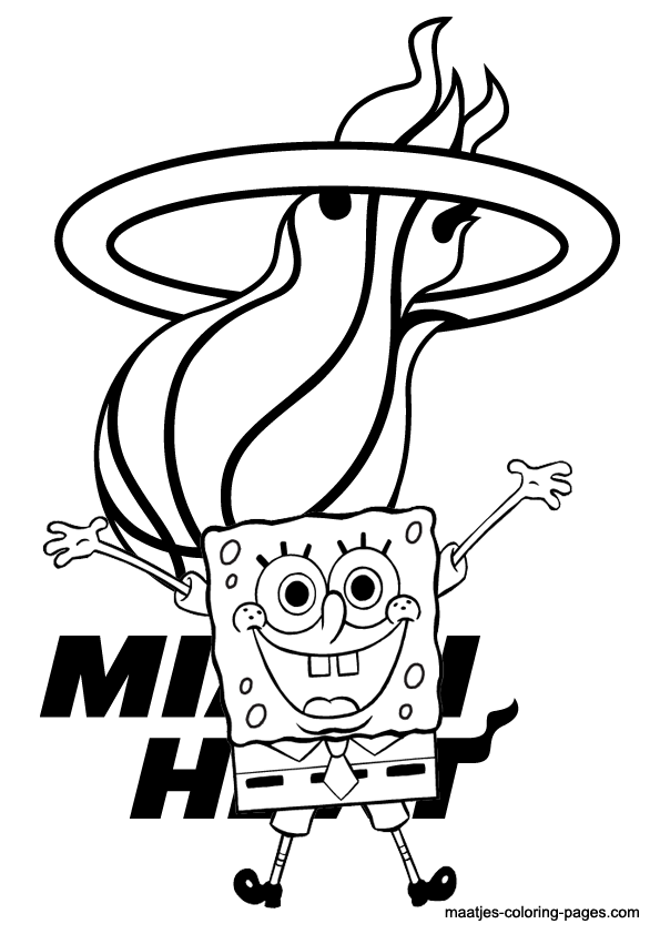 Miami Heat NBA coloring pages