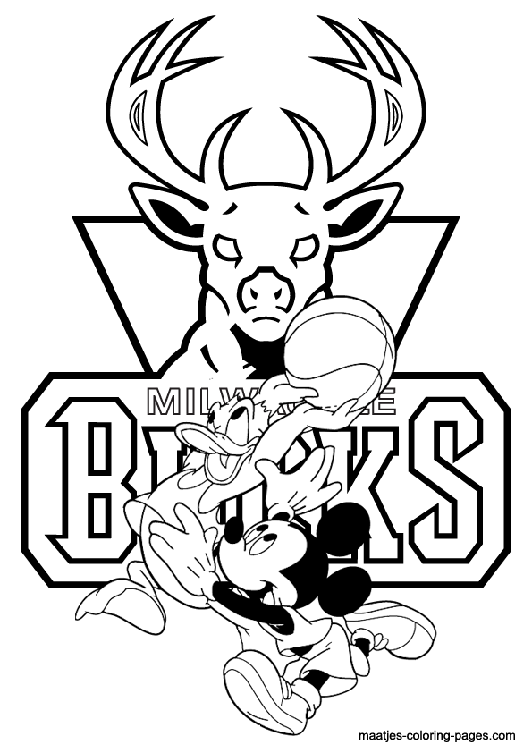 Milwaukee Bucks NBA coloring pages