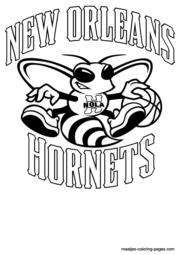New Orleans Hornets NBA coloring pages