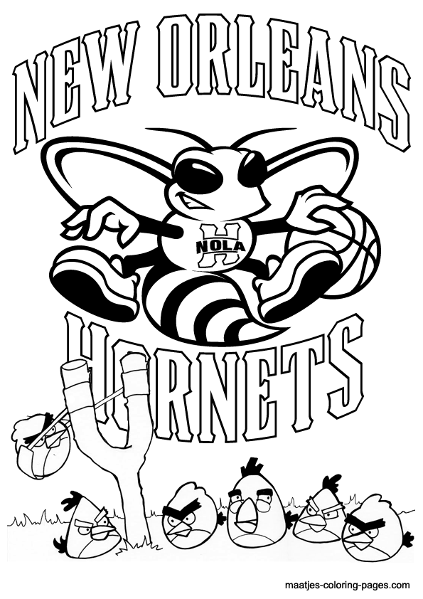 New Orleans Hornets NBA coloring pages