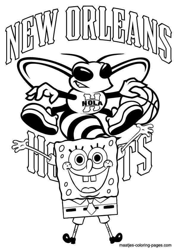 New Orleans Hornets NBA coloring pages