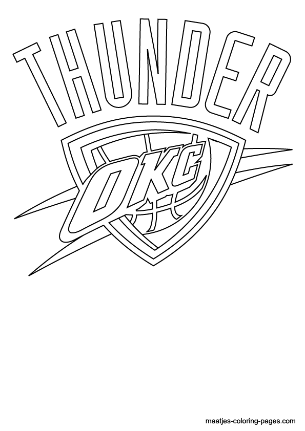 Oklahoma City Thunder NBA coloring pages