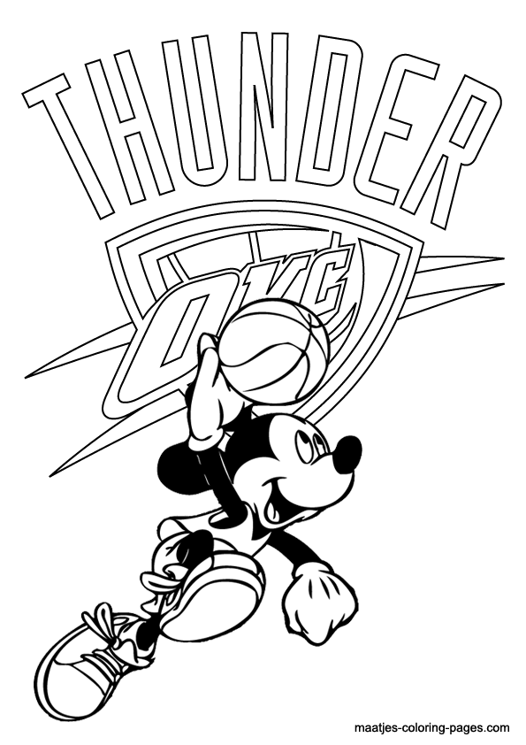 Oklahoma City Thunder NBA Basketball Dabbing Mickey Disney Sports