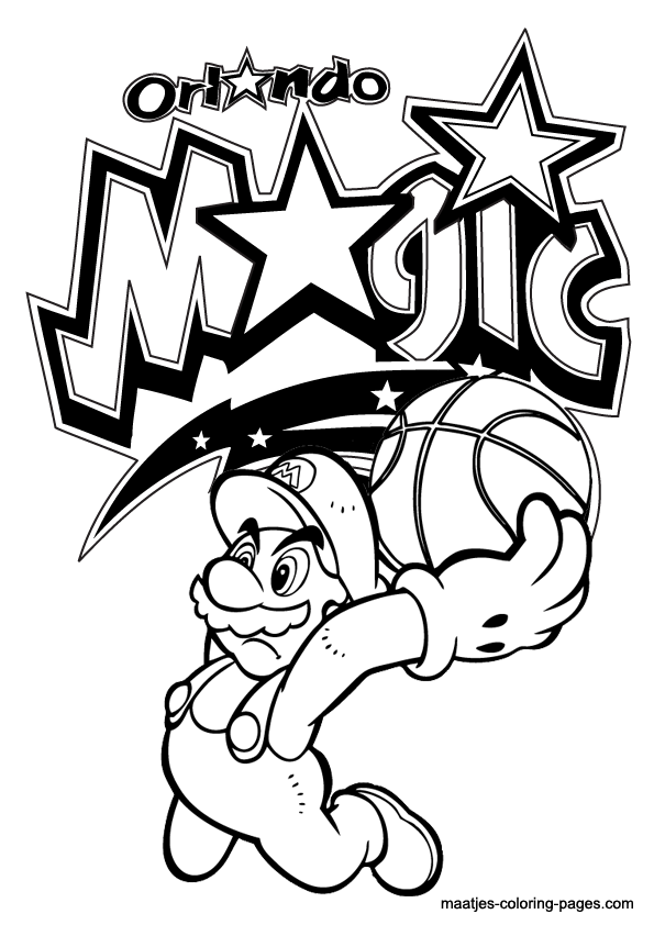 Orlando Magic NBA coloring pages