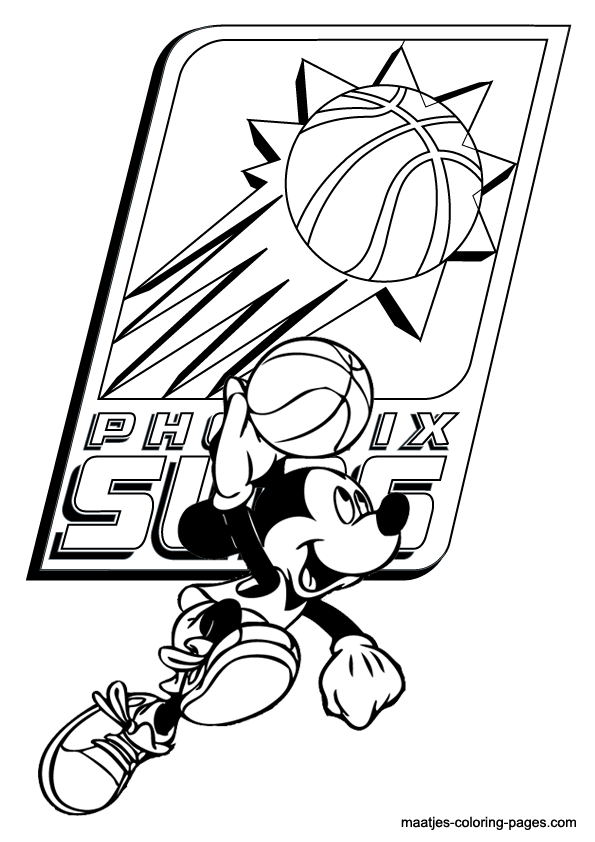 Phoenix Suns NBA coloring pages