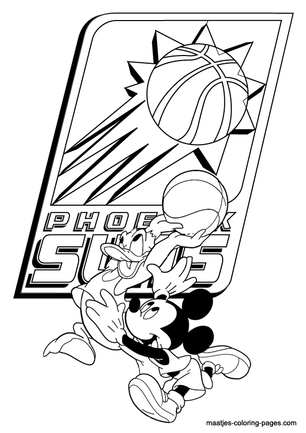 Phoenix Suns NBA coloring pages