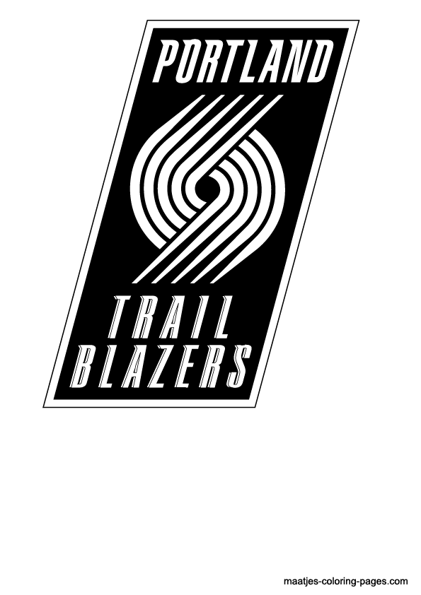 Nba Portland Trail Blazers Logo Coloring Pages