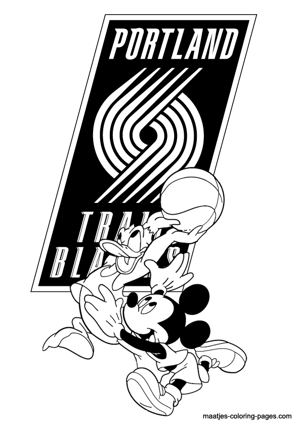 Portland Trail Blazers NBA coloring pages