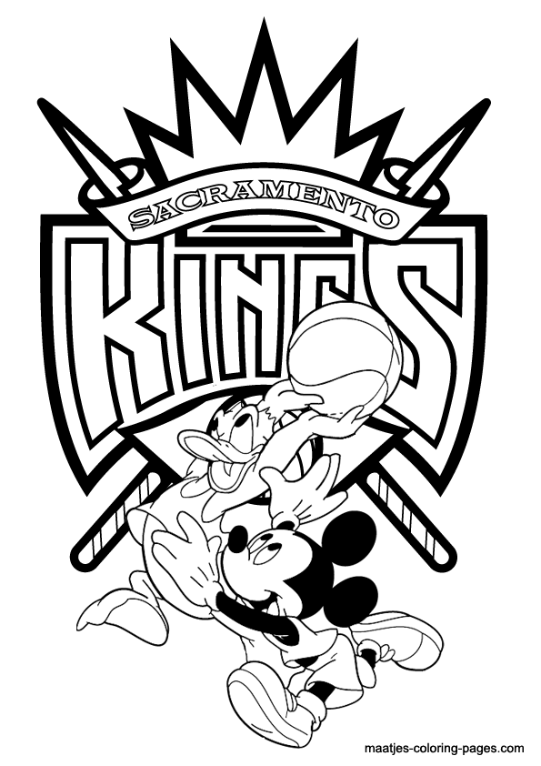 Sacramento Kings NBA coloring pages