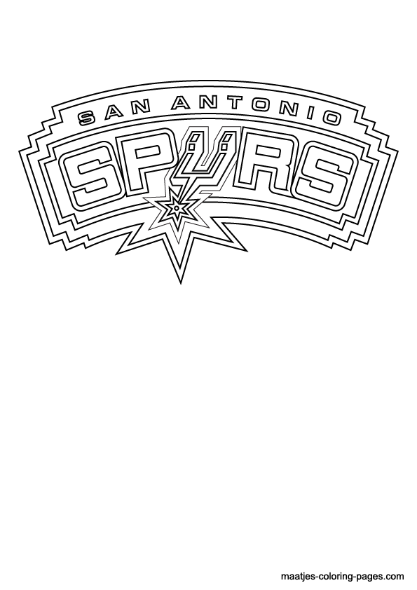 San Antonio Spurs NBA coloring pages