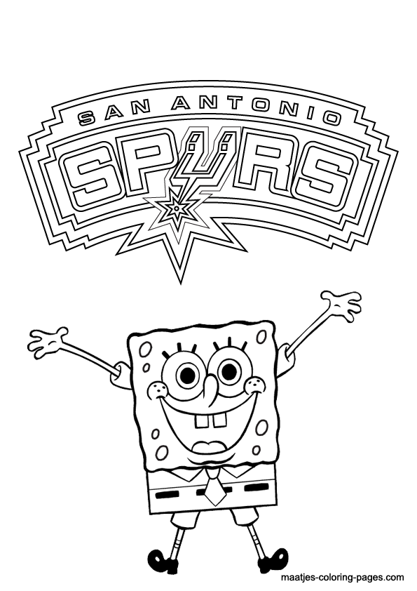 San Antonio Spurs NBA coloring pages