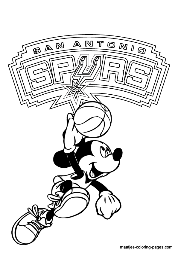 San Antonio Spurs NBA coloring pages