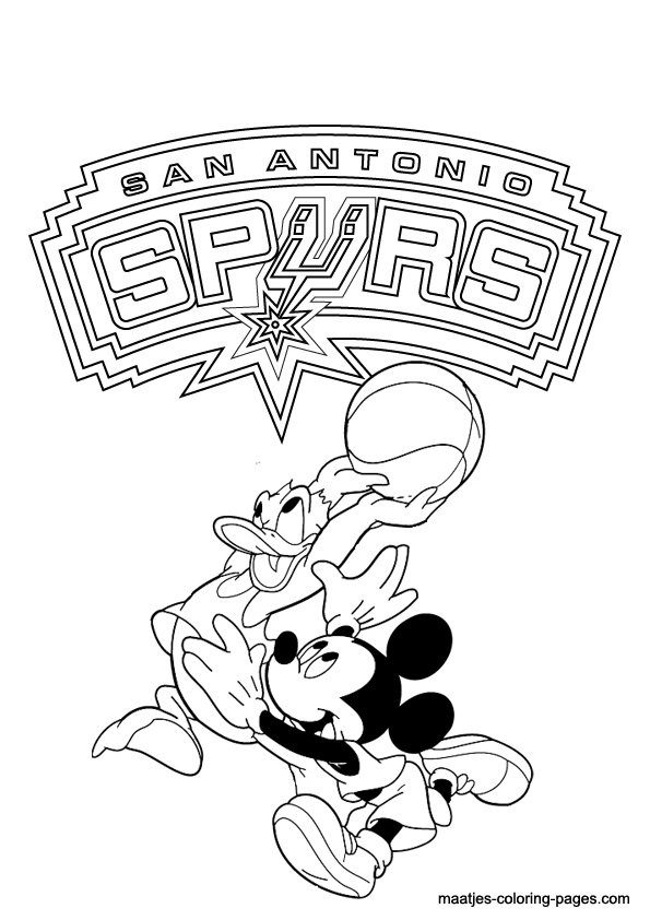 San Antonio Spurs NBA coloring pages