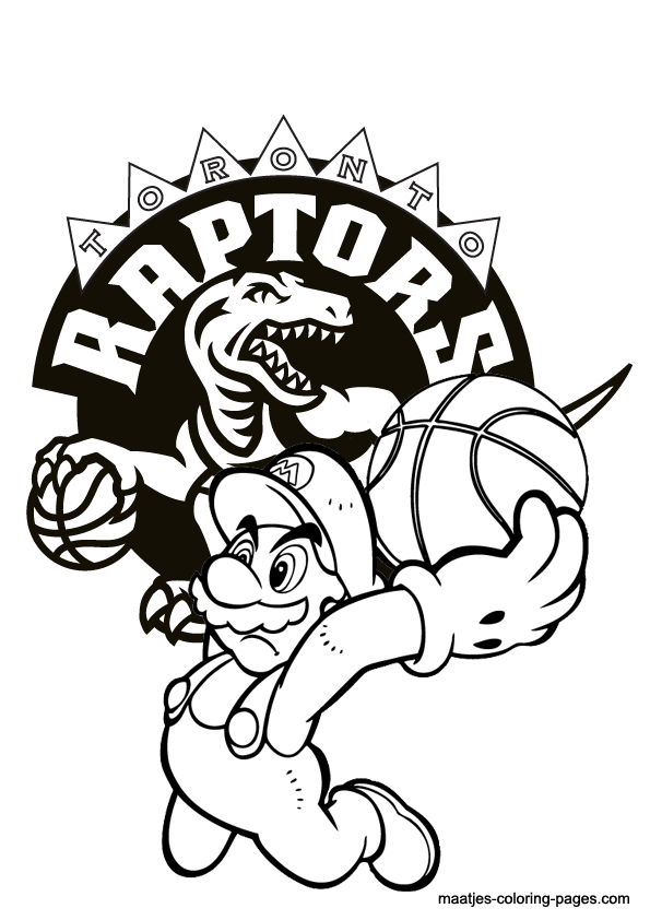 Toronto Raptors Coloring Pages Printable Pdf Idea - Coloringfolder.com