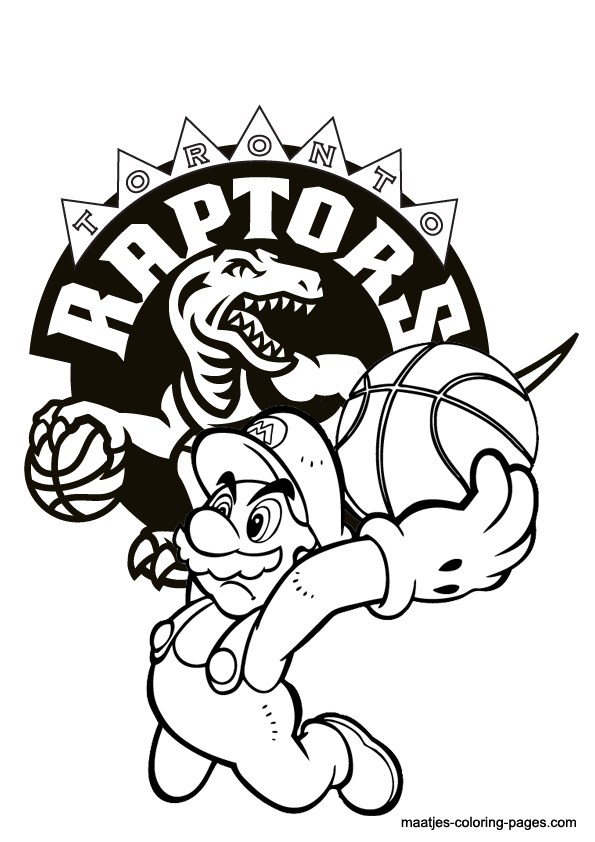 Toronto Raptors NBA coloring pages