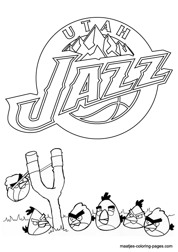 Utah Jazz NBA coloring pages