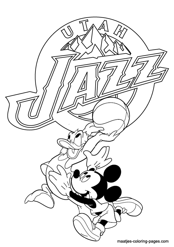 Utah Jazz NBA coloring pages