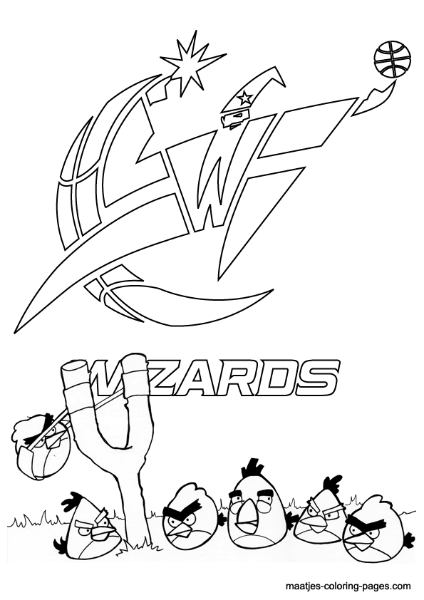 Washington Wizards NBA coloring pages