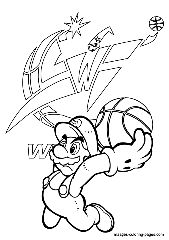 Washington Wizards NBA coloring pages