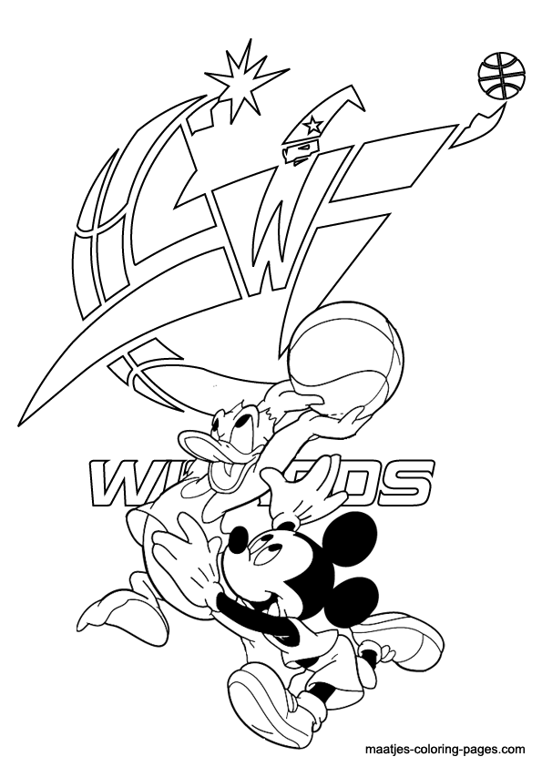 Washington Wizards NBA coloring pages