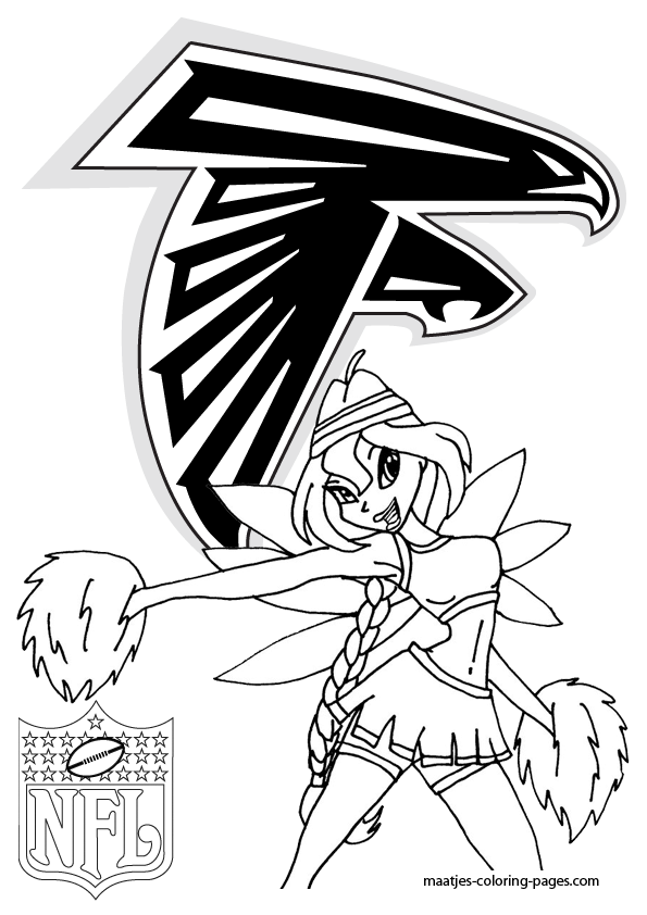 Atlanta Falcons - Winx Cheerleader - Coloring Pages