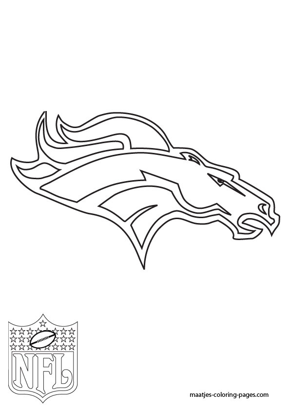 Denver Broncos Logo NFL Coloring Pages
