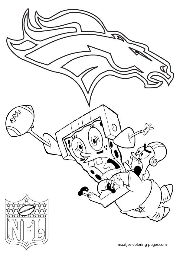 broncos football player coloring pages