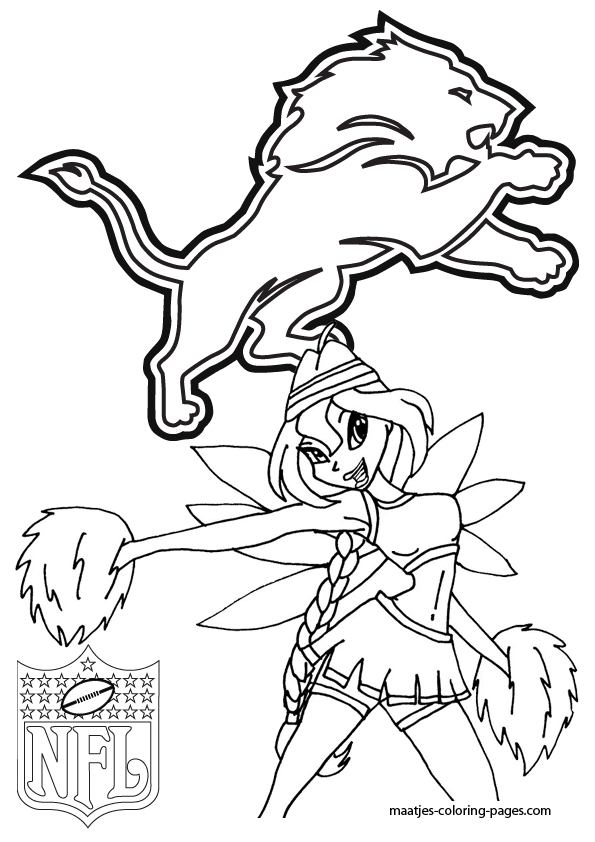 Detroit Lions NFL Coloring Pages