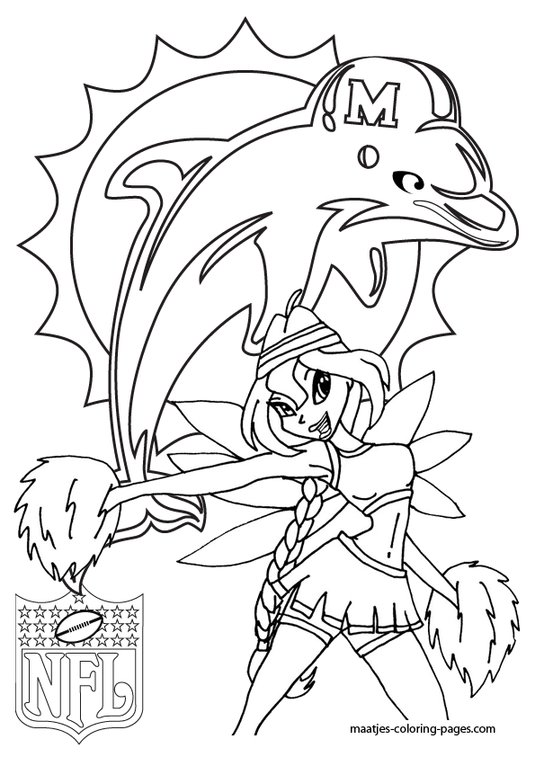 Miami Dolphins NFL Coloring Pages