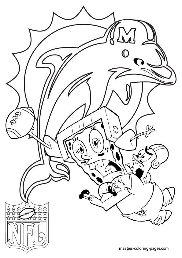 Miami Dolphins NFL Coloring Pages