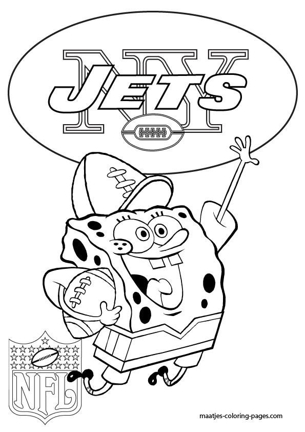 New York Jets Spongebob Coloring Pages