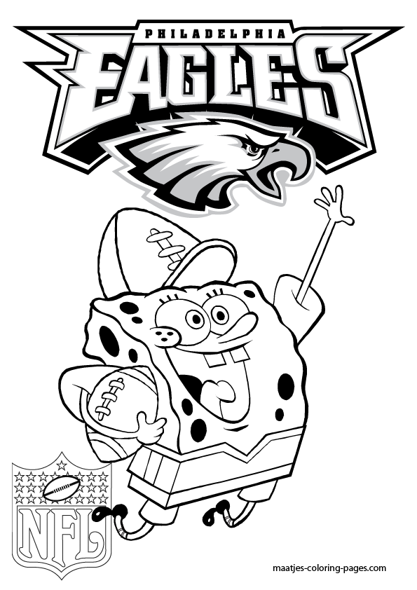 Philadelphia Eagles Spongebob Coloring Pages