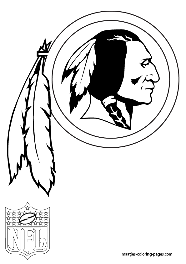 Washington Redskins Logo NFL Coloring Pages