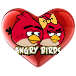 Angry Birds Valentine's Day Coloring Pages