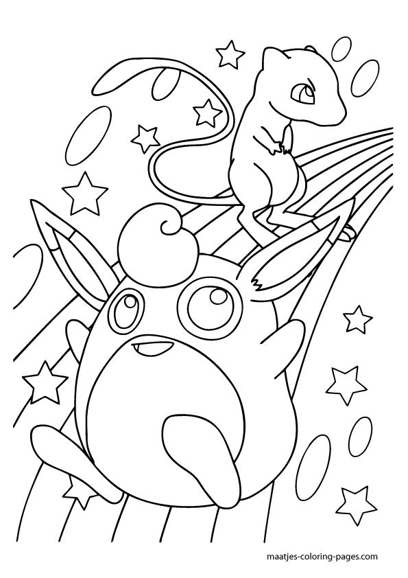 pokemon mew coloring pages