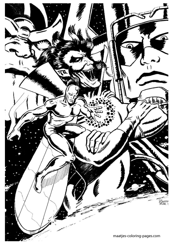 Silver Surfer Coloring Pages