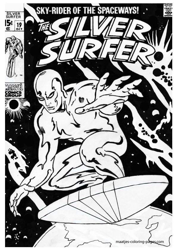 Silver Surfer Coloring Pages