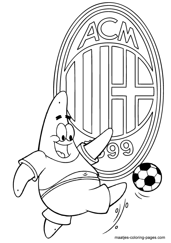 AC Milan Patrick Star playing soccer