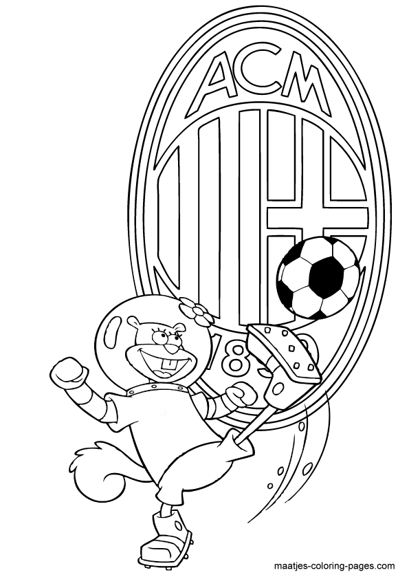 AC Milan Sandy Cheeks playing soccer