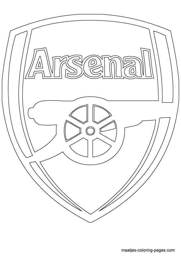 Arsenal soccer club logo coloring page